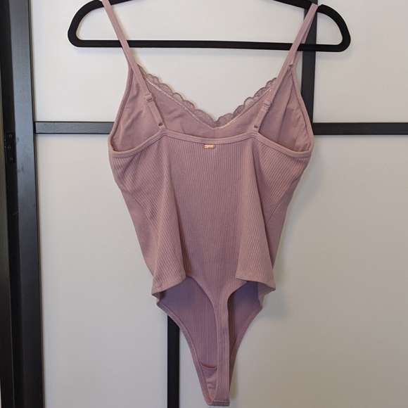 PINK by VS Lavender Ribbed Bodysuit - Picture 2 of 8